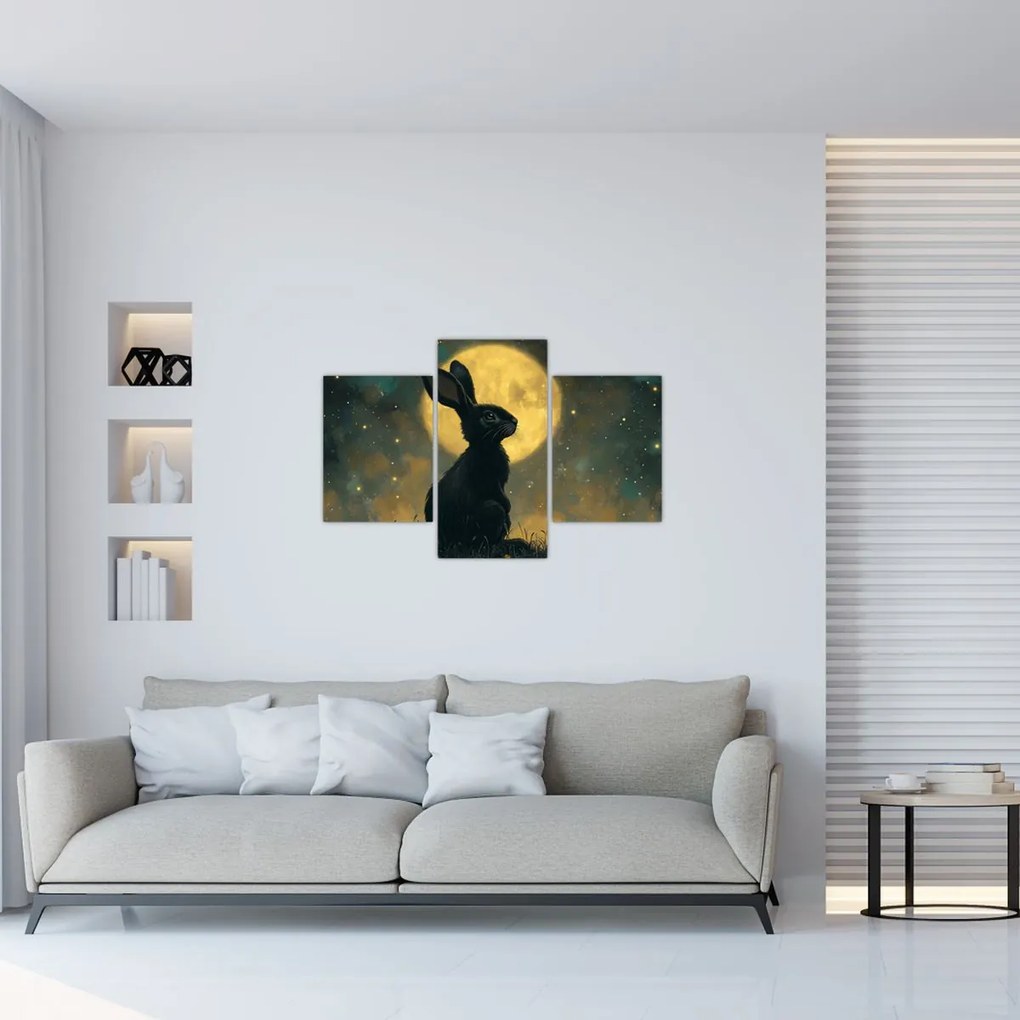 Tablou - Iepure cu lună (90x60 cm)