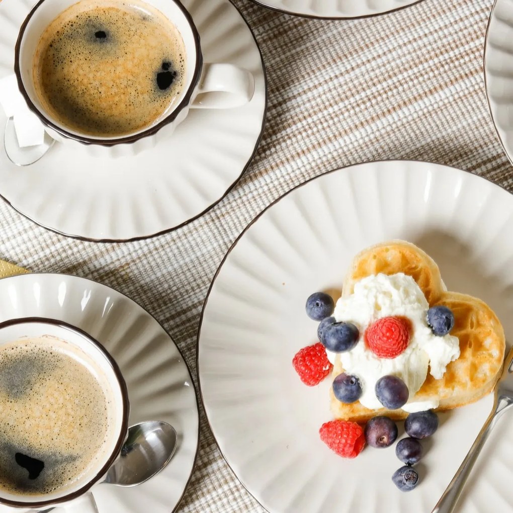 Mäser Set de farfurii de desert 4 bucăți OSITA – 20 cm, crem