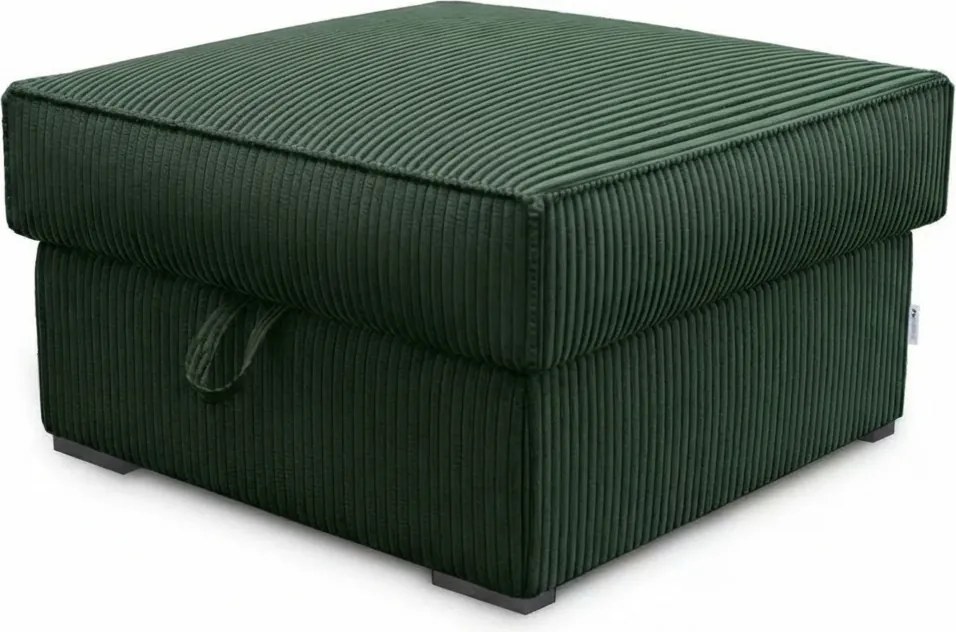 Taburet SMART COSARO XL cu spatiu de depozitare 71x71 cm, verde inchis