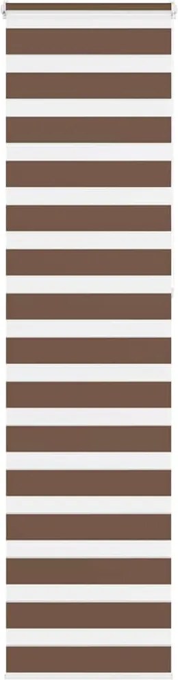 vidaXL Jaluzea tip zebra maro lățime țesătură 55,9 cm poliester