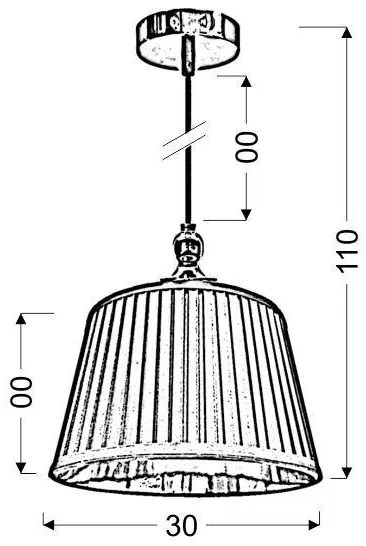 Lustră pe cablu AMORE 1xE27/60W/230V negru