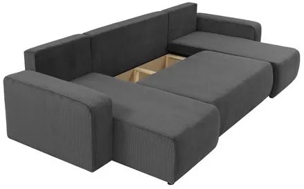Colțar în formă de U Euston U S (crem + Negru) (cu sp. depozitare). 1104895