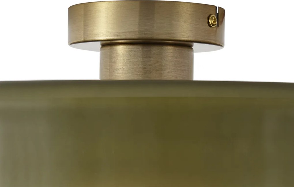 Plafonieră retro bronz cu sticlă verde - Jina