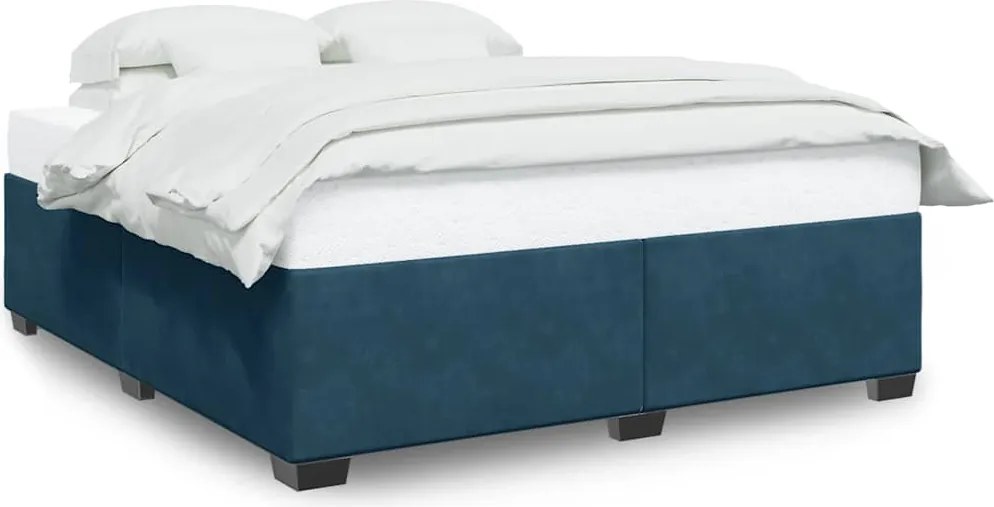 vidaXL Cadru de pat, albastru, 200x200 cm, catifea