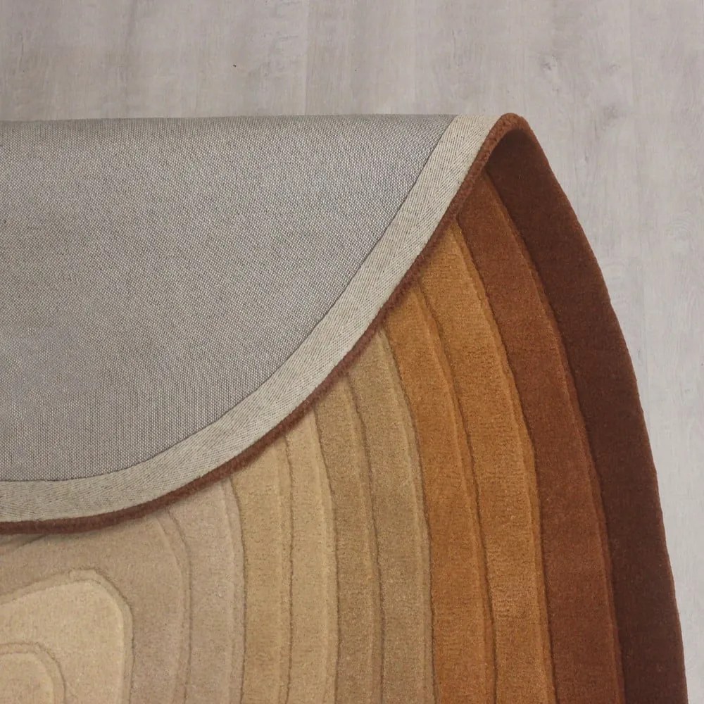 Covor cărămiziu din lână 200x290 cm Puddle Ombre Wool – Flair Rugs