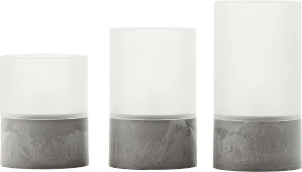 Brilliant - Set de 3 lumânări LED BOUGIE LED/2xAA IP44 gri/alb