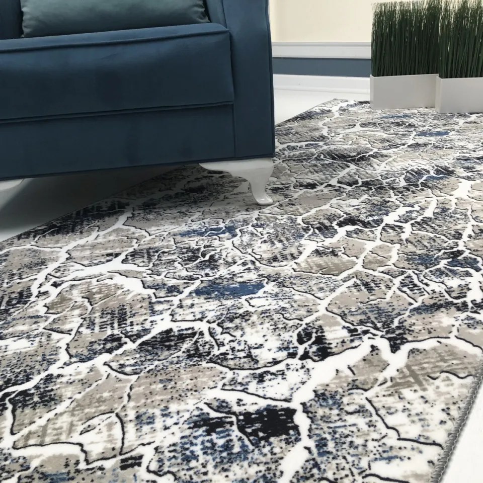 Traversa Hol 404, 80x300 cm, Poliester, Gri