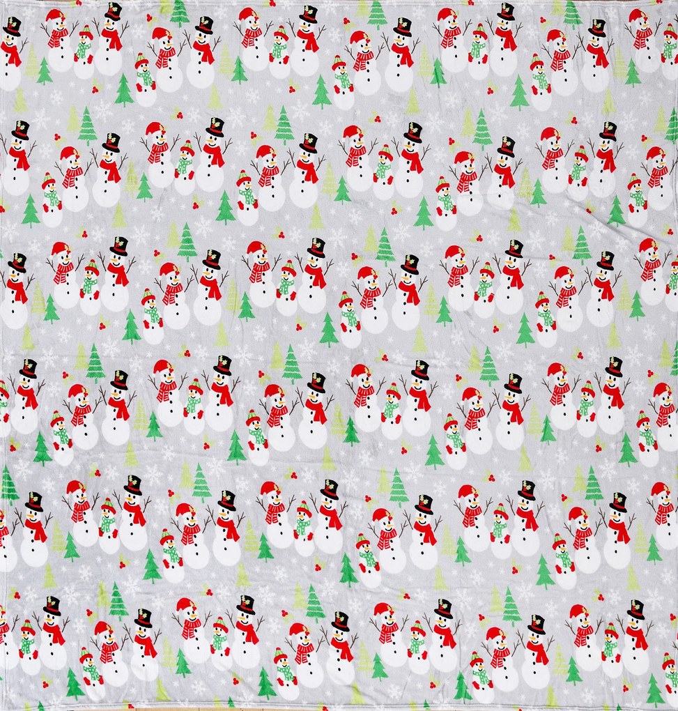Patura microplus de Craciun gri OM DE ZAPADA Dimensiune: 200 x 220 cm