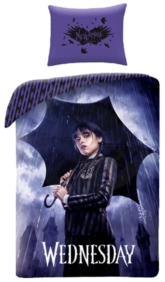 Wednesday Rainy Day set de așternuturi 140×200cm, 70×90 cm microfibră