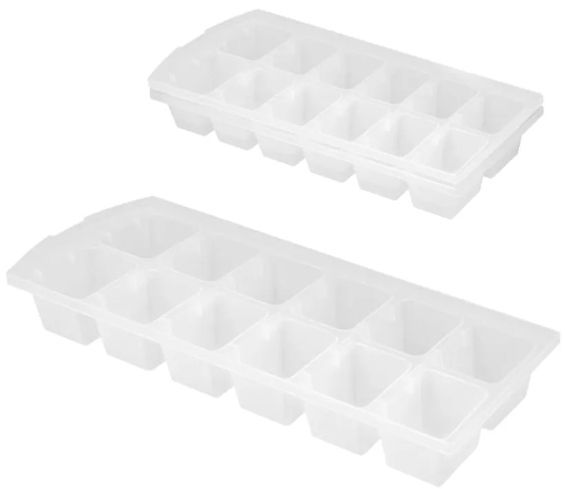 Set 2 forme pentru gheață Metaltex Ice Cube, alb