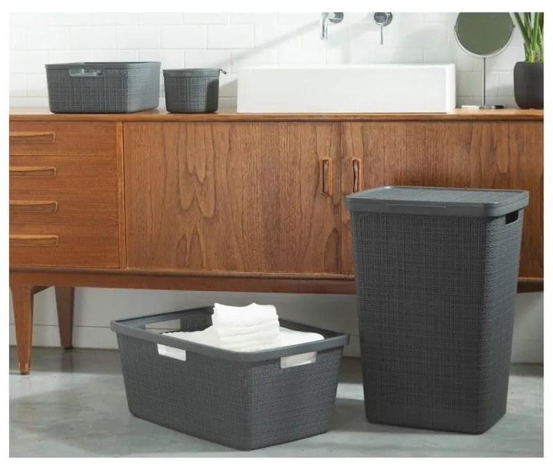 Coș de rufe Curver Jute, 46 l, gri