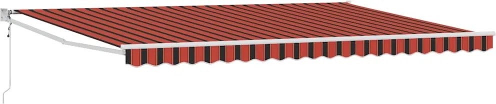 vidaXL Copertină Portocalie și maro 500 x 300 x 165 cm