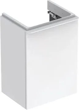 Dulap baza pentru lavoar suspendat Geberit Smyle Square alb 1 usa opritor stanga 45 cm