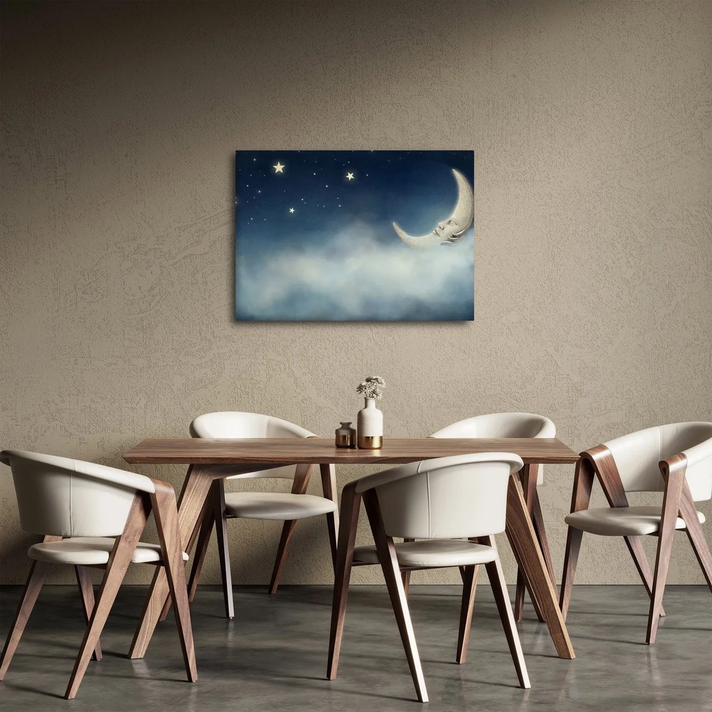 Tablou - Luna cu stele (70x50 cm)