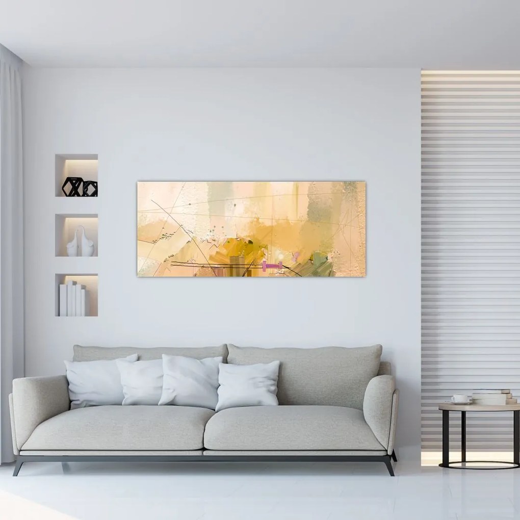 Tablou - Abstract, pictură în ulei (120x50 cm)
