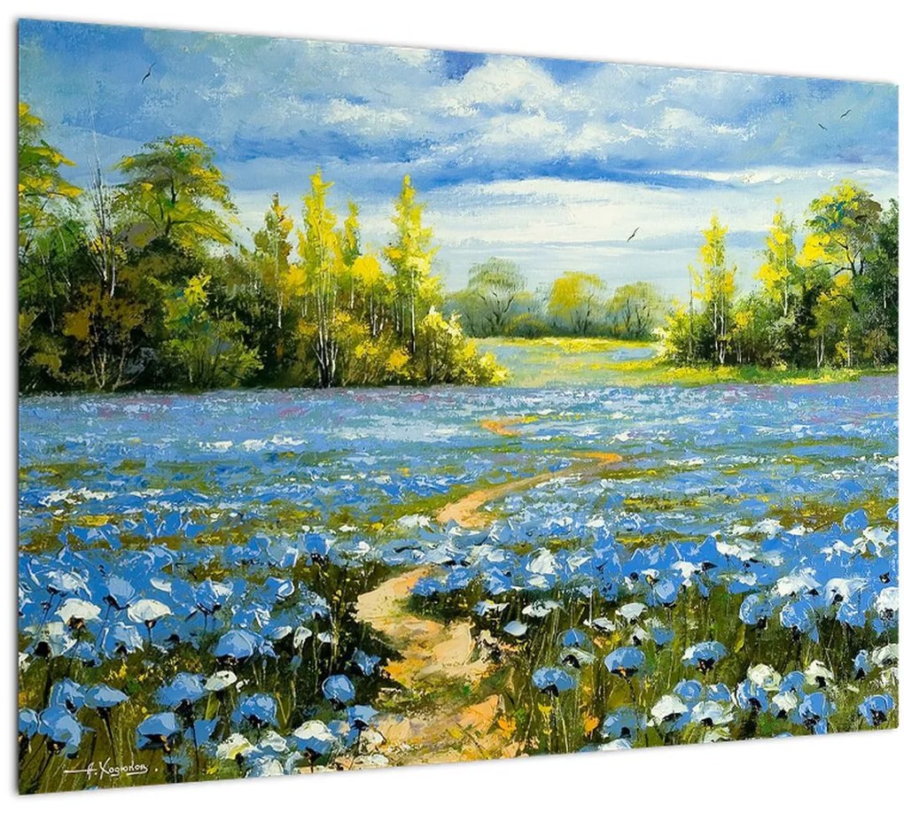 Tablou - Drum de câmp, pictură în ulei (70x50 cm)