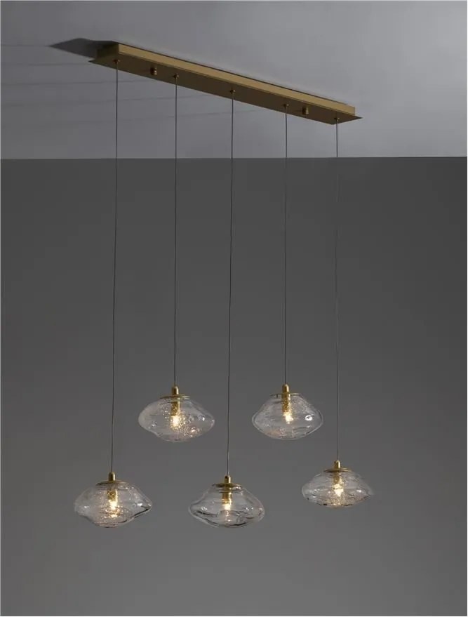 Lustra moderna cu 5 Pendule design decorativ KING aurie