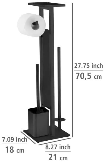 WENKO 71558800 - Set pentru WC DEBAR 21x70,5 cm inox/negru