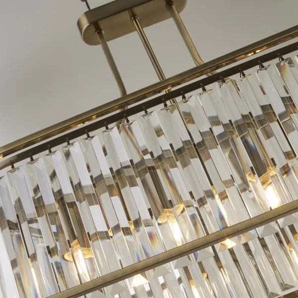 Lustră pe lanț Searchlight 8095-5AB VICTORIA 5xE27/60W/230V alamă