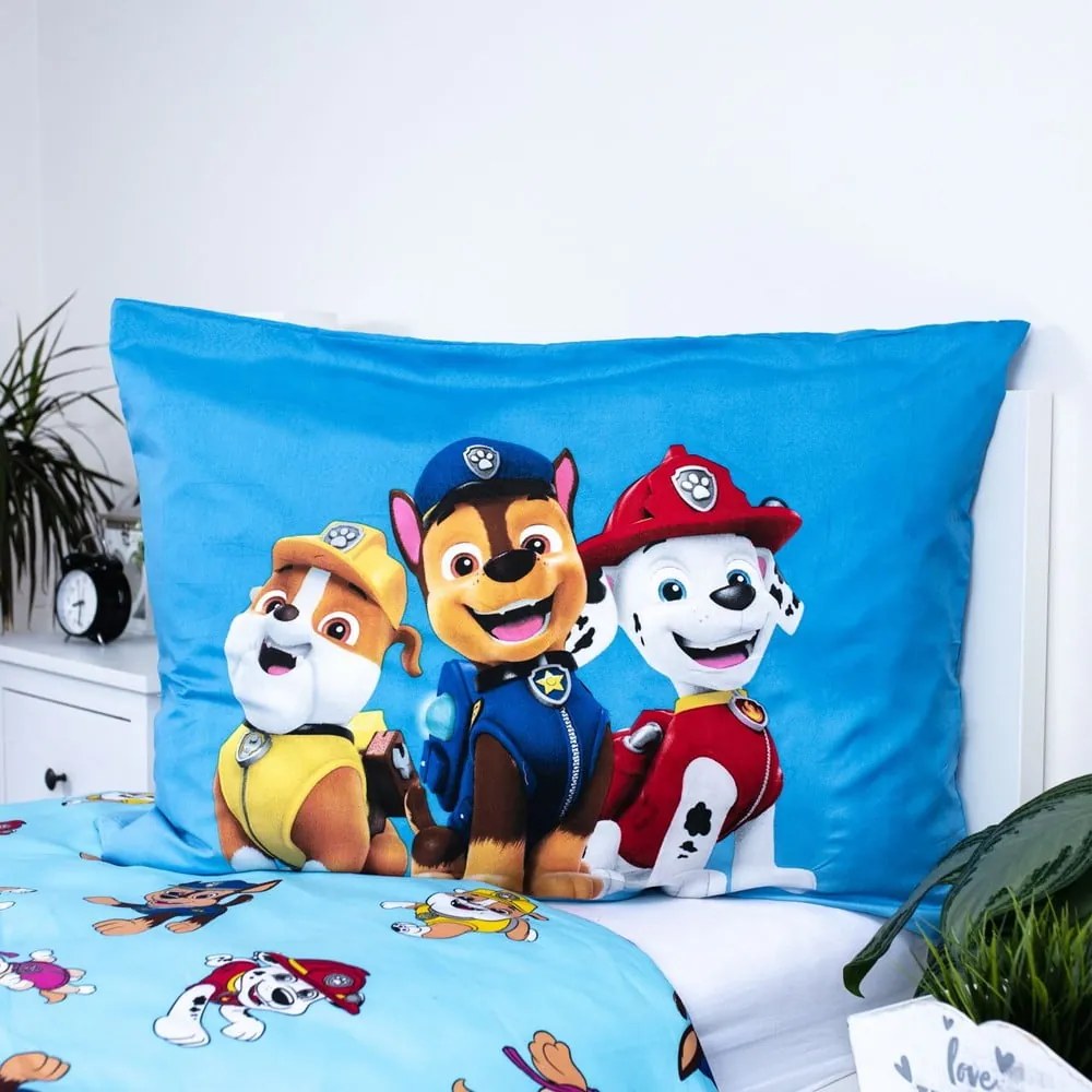 Lenjerie de pat pentru copii din microfibră pentru pat de o persoană 140x200 cm Paw Patrol – Jerry Fabrics