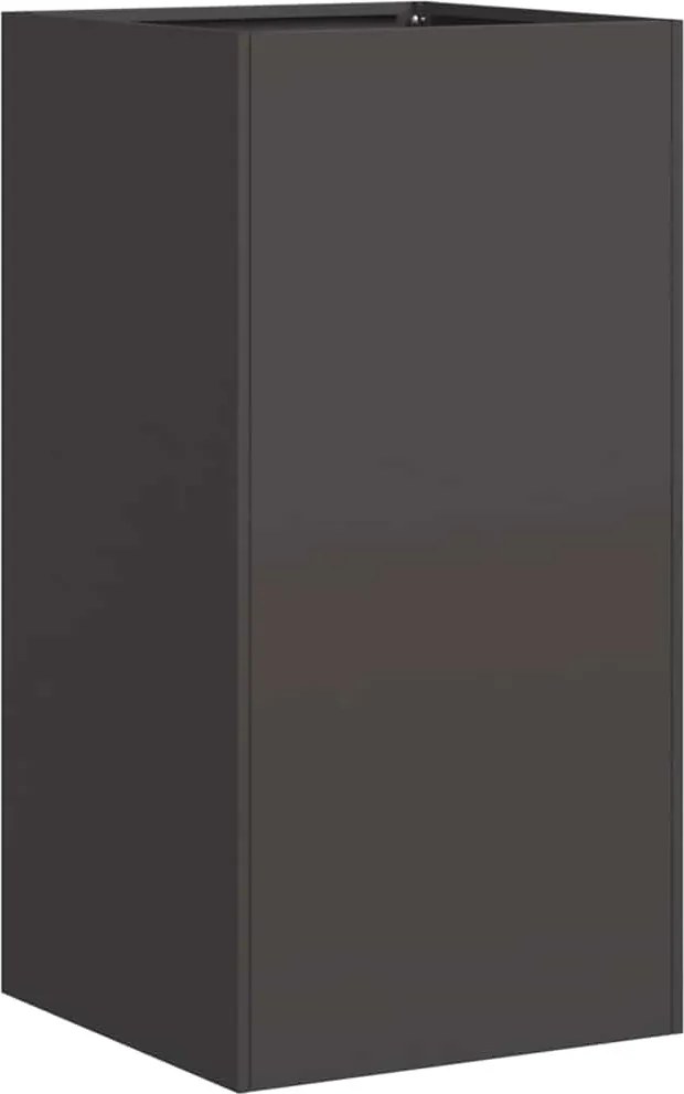 vidaXL Jardinier negru 40x40x80 cm Oțel laminat la rece