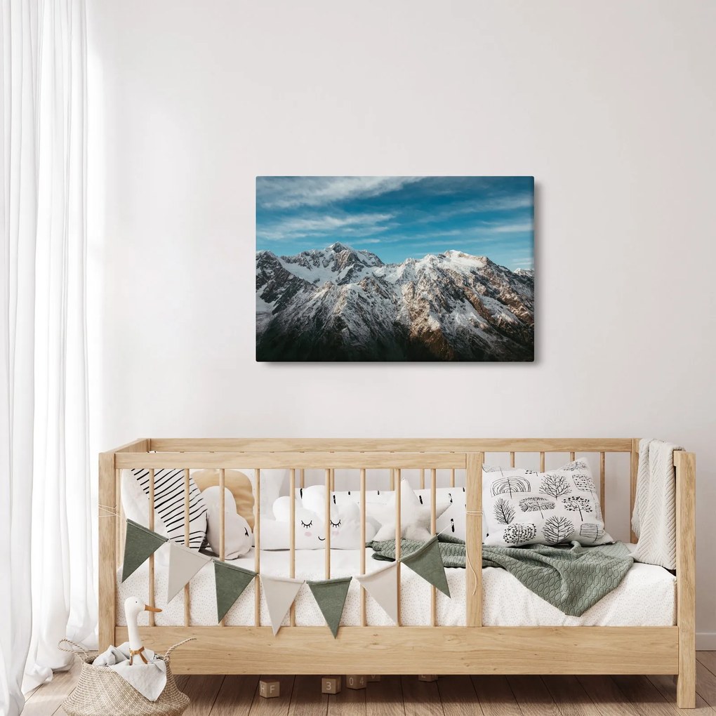 Tablou cu vârfuri înzăpeziți, Fiordland (90x60 cm)