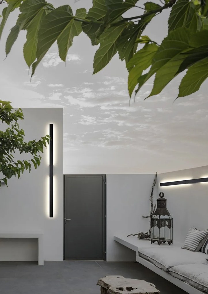 Aplica LED iluminat exterior liniar IP54 LOTUS 24W alba