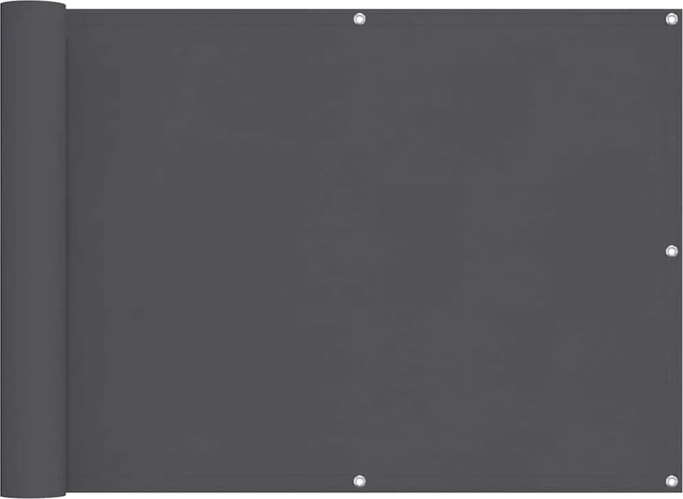 vidaXL Prelată balcon, material textil oxford, 75 x 400 cm, antracit
