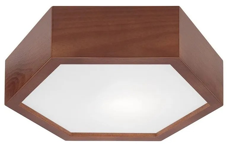 Plafonieră HEX 1xE27/60W/230V d. 32 cm maro pin