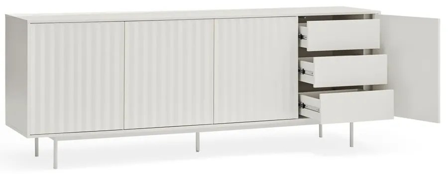 Comodă albă joasă 211x80 cm Sierra – Teulat