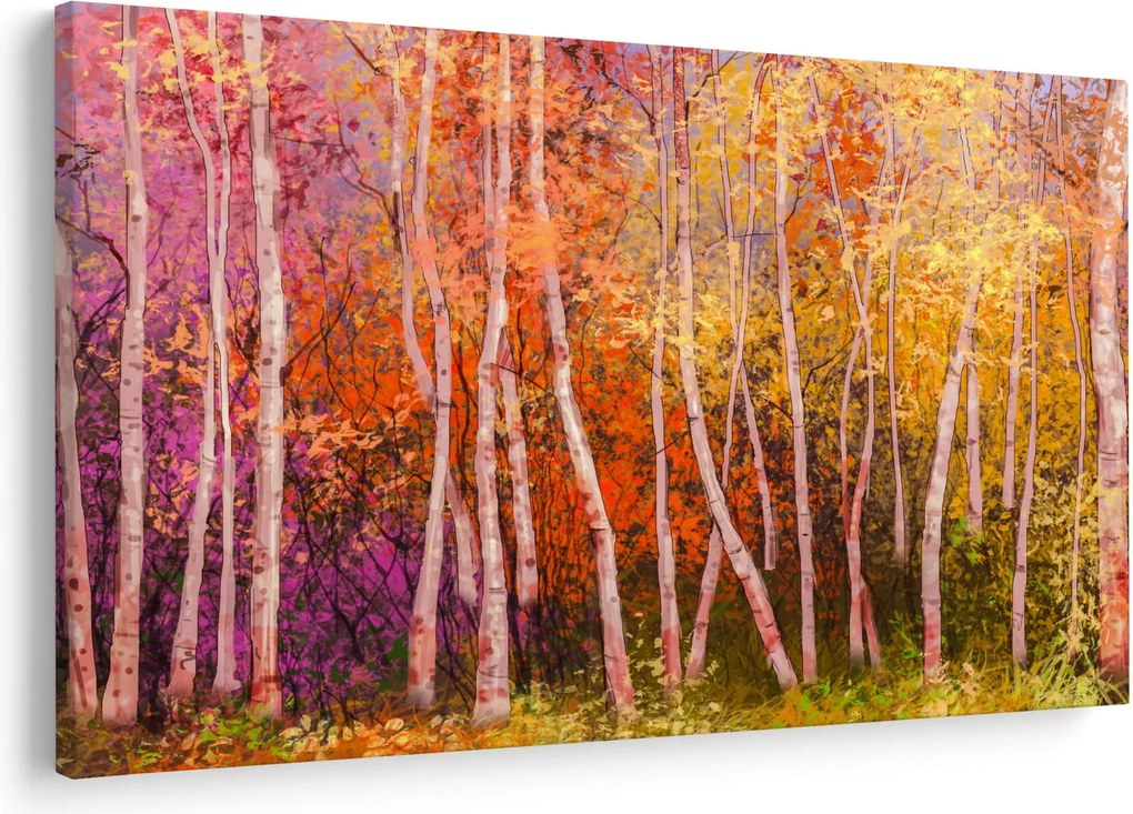Tablou - Pădurea colorată (90x60 cm)