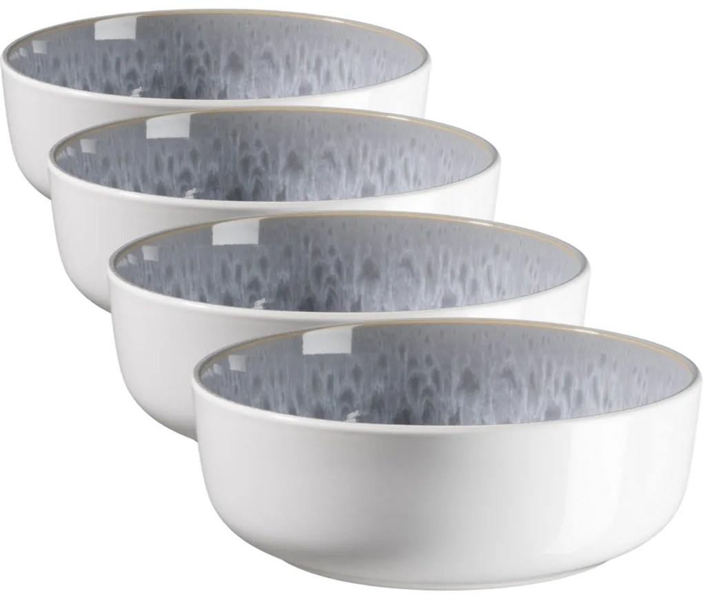 Mäser Set de farfurii adânci Lunaria Grey 18 cm, 4buc.