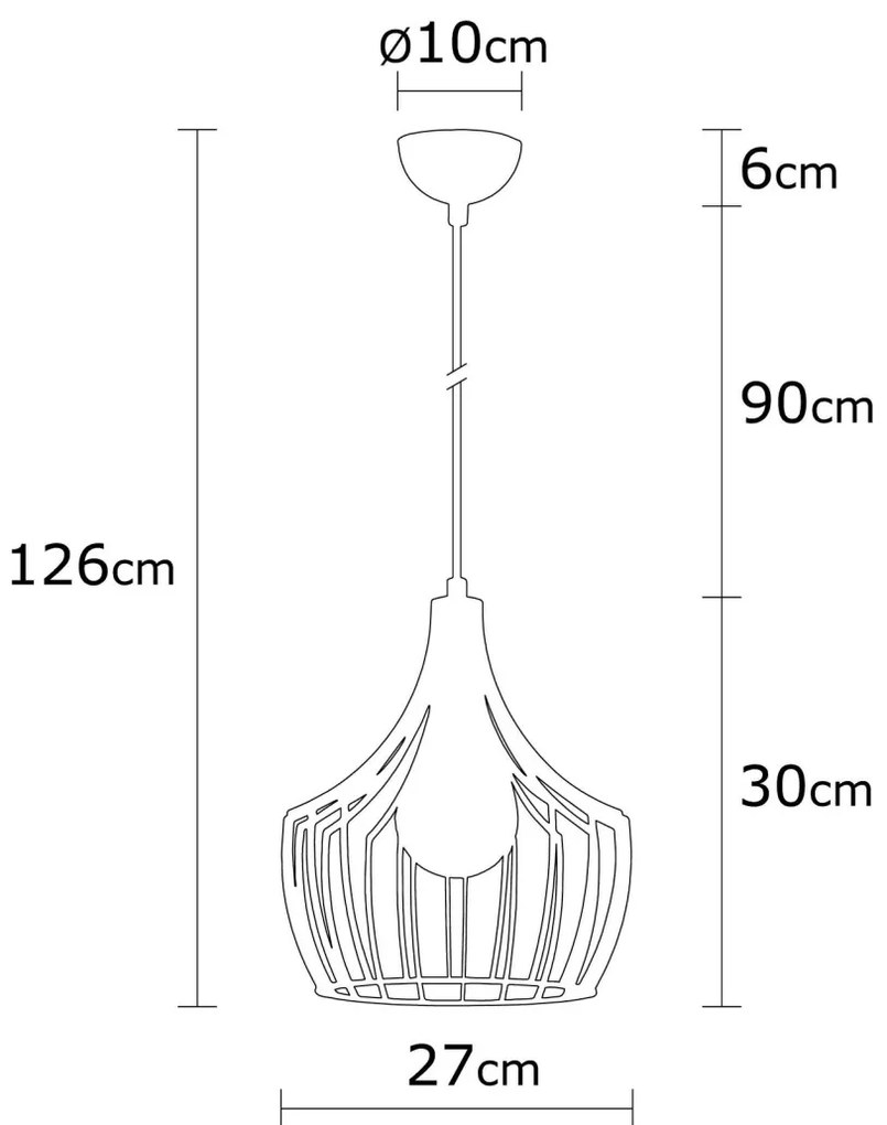 Lustra Mezopotamya Auriu 27x27x126 cm