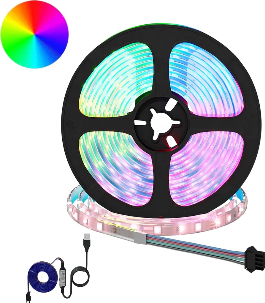 vidaXL Bandă LED 2 pcs Negru și transparent 5500 mm Cupru și Plastic