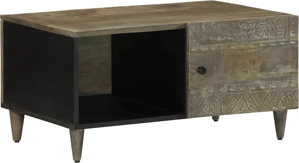 vidaXL Masuta de cafea gri deschis 80x50x40 cm lemn masiv de mango