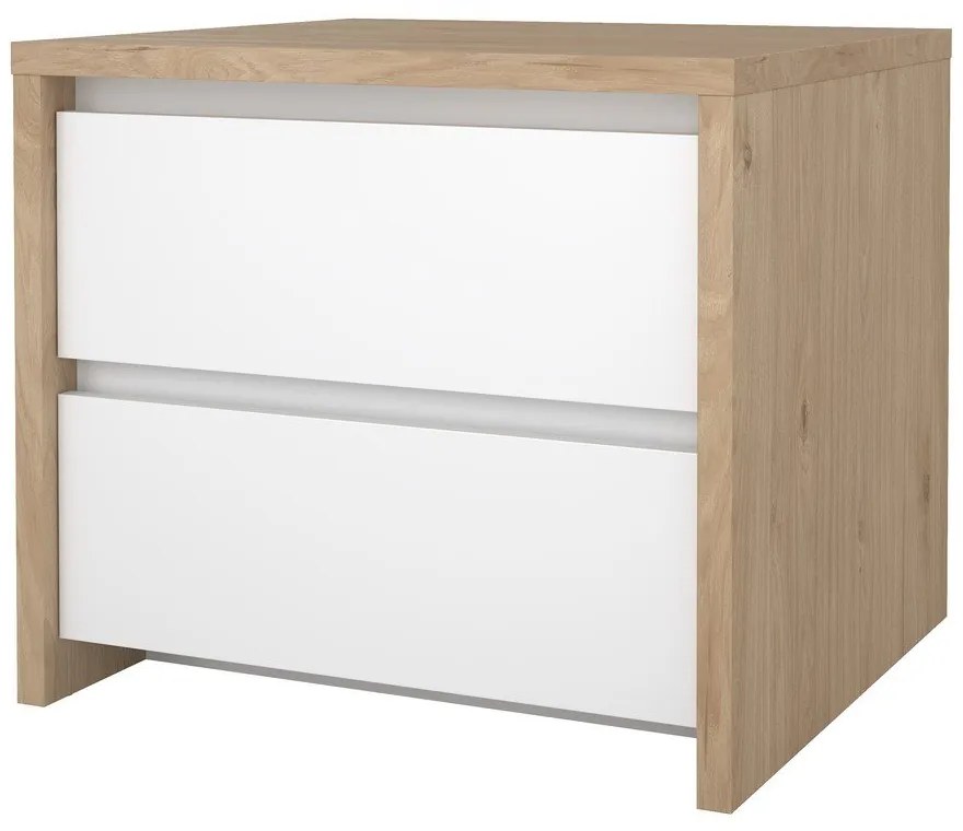 Noptieră albă-în culoare naturală Next – Tvilum