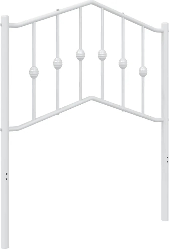 vidaXL Tăblie de pat de schimb metalică, alb, 75 cm