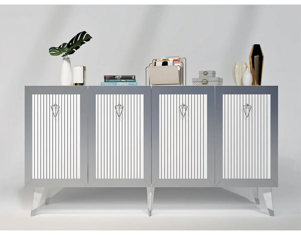 Dulap Bare White and Silver