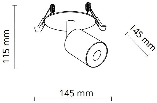 Spot încastrat NEX 1xGU10/10W/230V alb