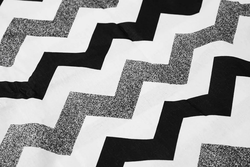 Lenjerie de pat din bumbac Renforce DUNGI alb-negru Dimensiune lenjerie de pat: 70 x 90 cm | 140 x 200 cm
