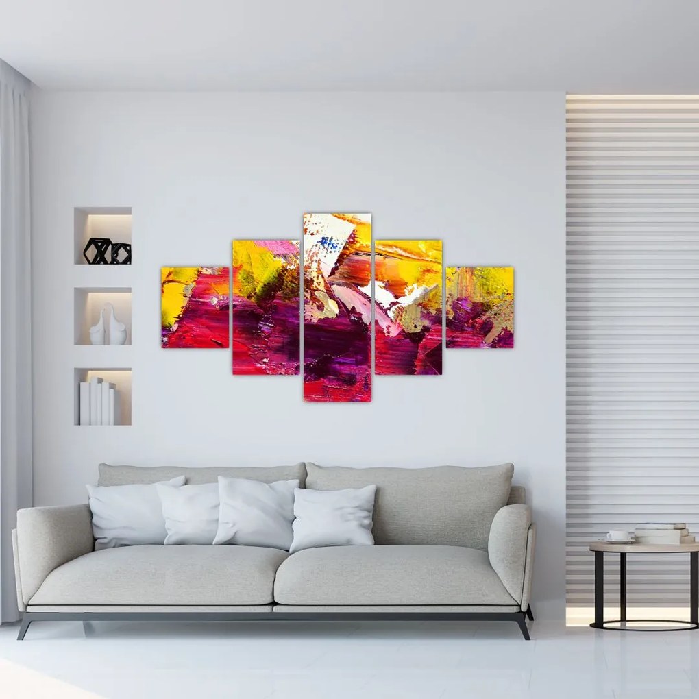 Tablou cu abstracție - pictura (125x70 cm), în 40 de alte dimensiuni noi