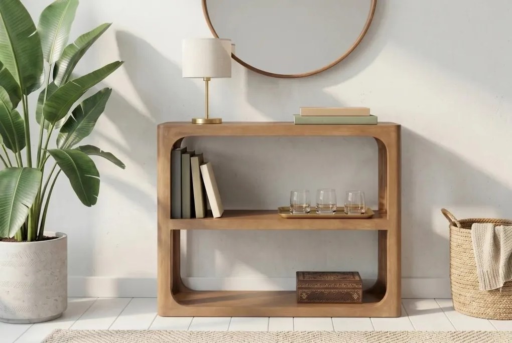 Consola din lemn de mango ELEMENTS 90cm