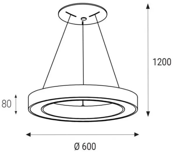 Lustră LED pe cablu SATURN LED/50W/230V 3000/4000K albă LED2
