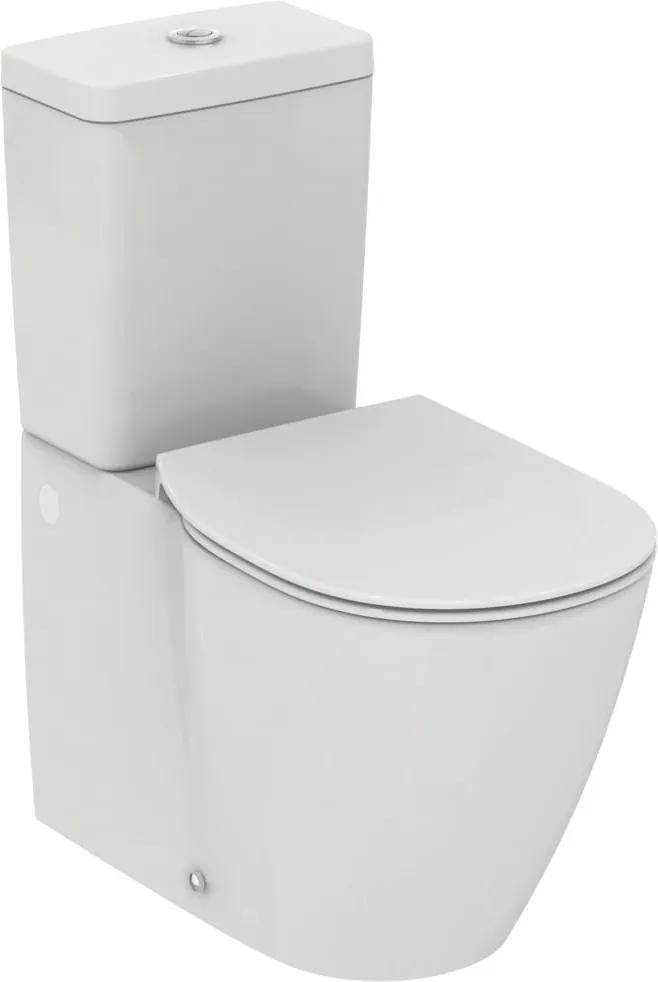 Set complet vas WC Ideal Standard Connect back-to-wall cu rezervor asezat si capac inchidere lenta