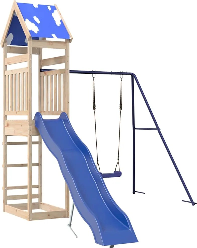 vidaXL Set de joacă pentru exterior, lemn masiv de pin