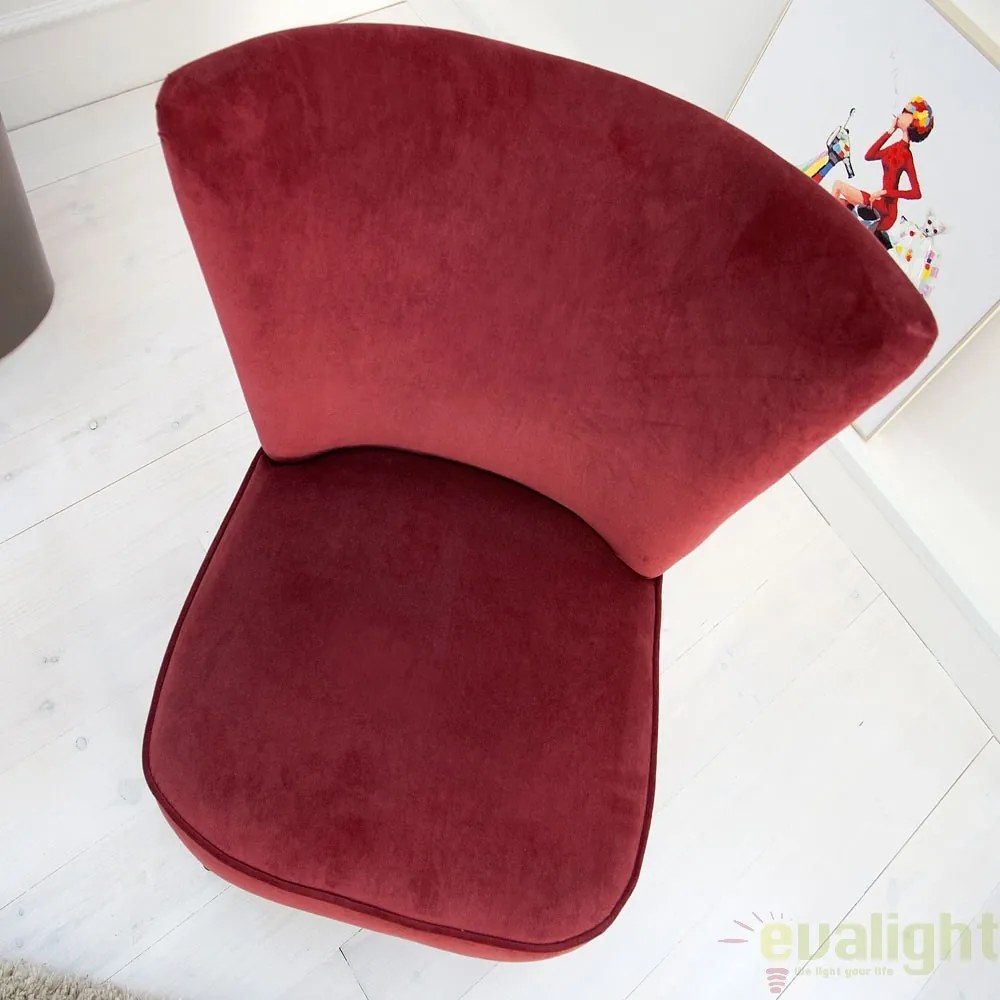 Fotoliu confortabil in stil Retro rosu Sixties A-35022 VC