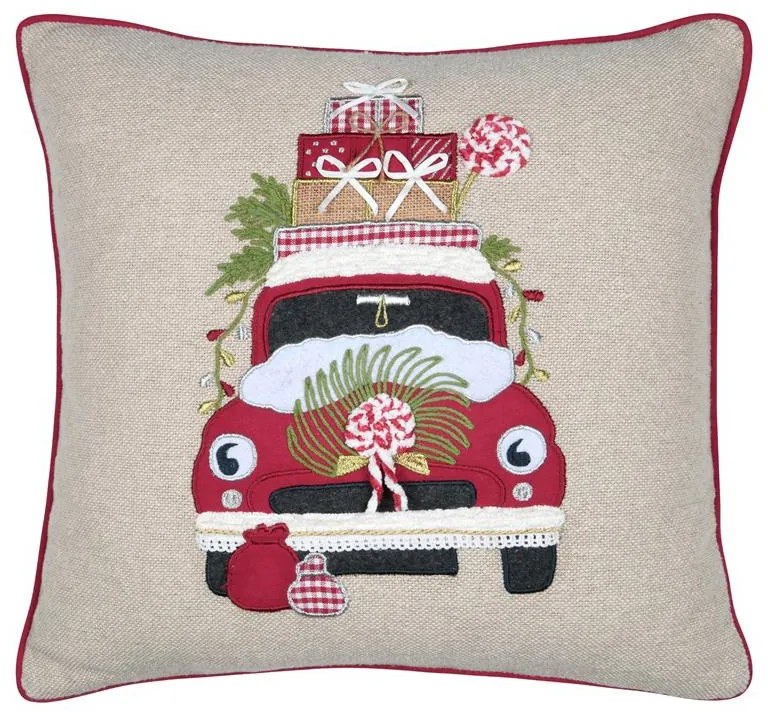 Perna de Crăciun cu imprimeu, 45 × 45 cm