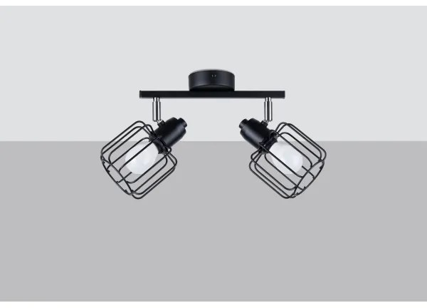 Spot BELUCI 2xE14/40W/230V negru Sollux SL.1115