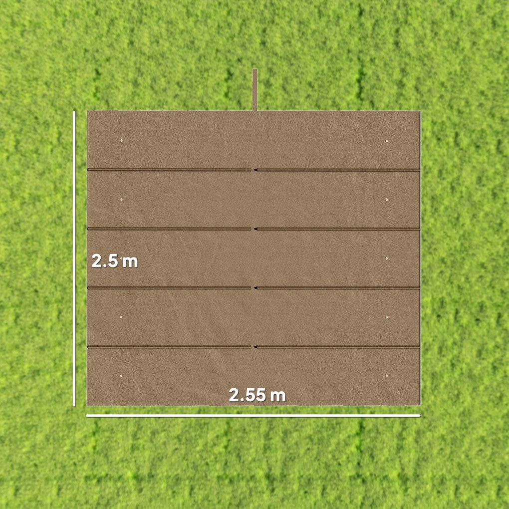 Outsunny Tettuccio di Ricambio per Gazebo 3x3 m con 10 Fori di Drenaggio Grigio | Aosom Romania