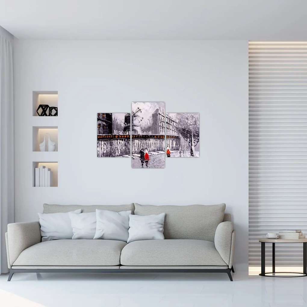 Tablou - Pictură în ulei a orașului II. (90x60 cm)